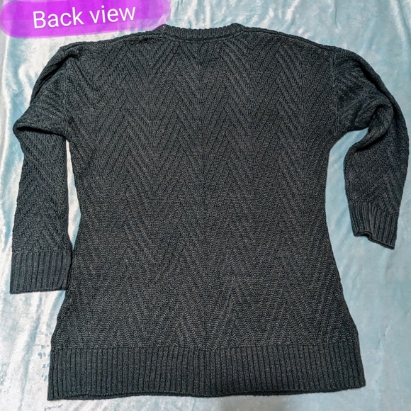 Warehouse One, BNWOT, dark teal/emerald green size LG, knitted style sweater - Picture 5 of 14